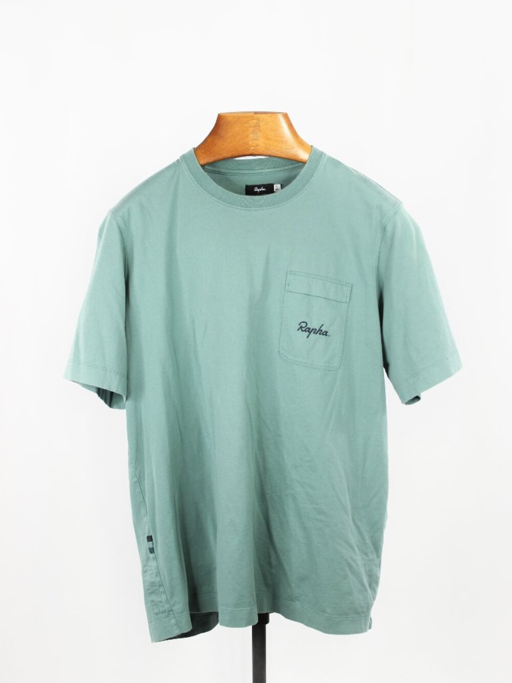 RAPHA Teal Blue Green Logo Pocket Cotton Crew Neck T-Shirt, Size XL